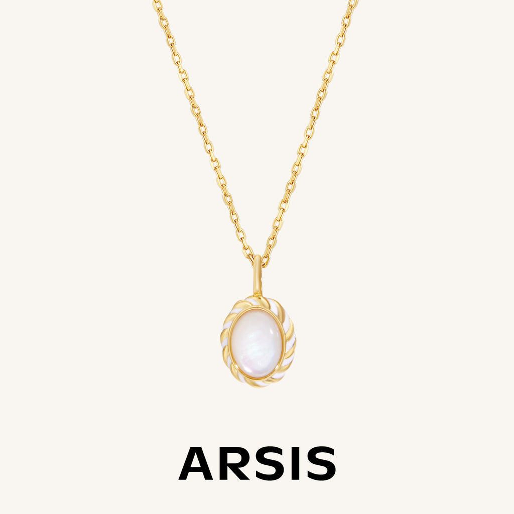 Moonlight Mother of Pearl Pendant Necklace