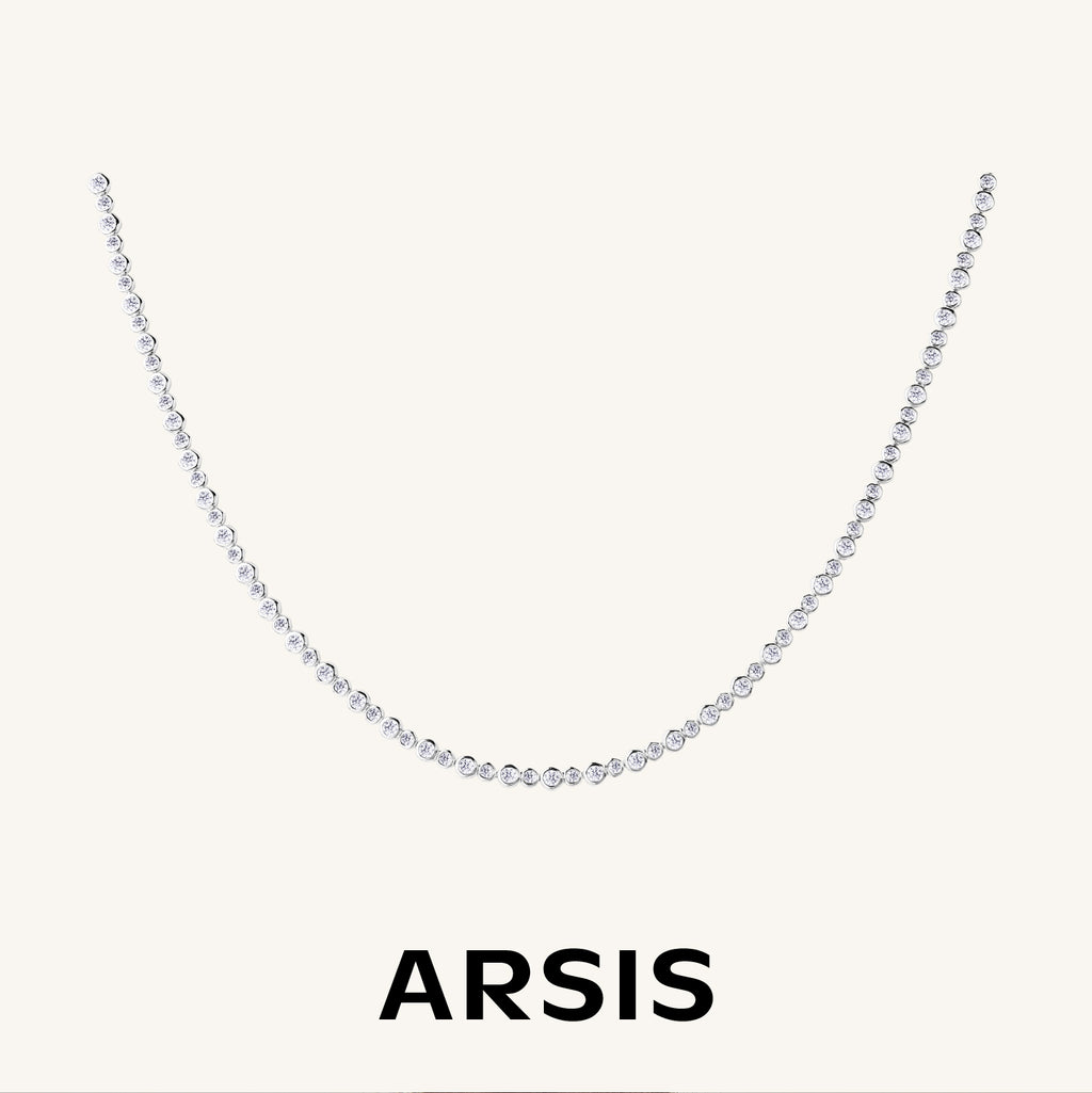 Crafted CZ Bobble Tennis Necklace