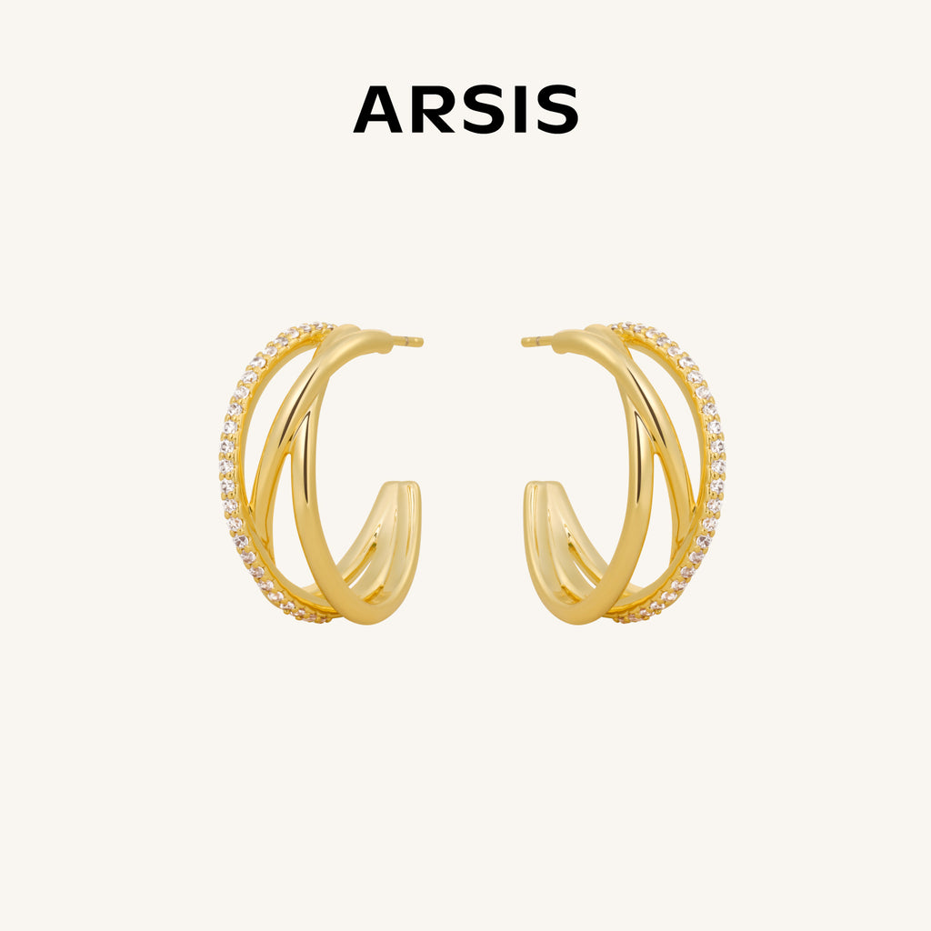 Lucia Swirl Statement Hoop Earrings