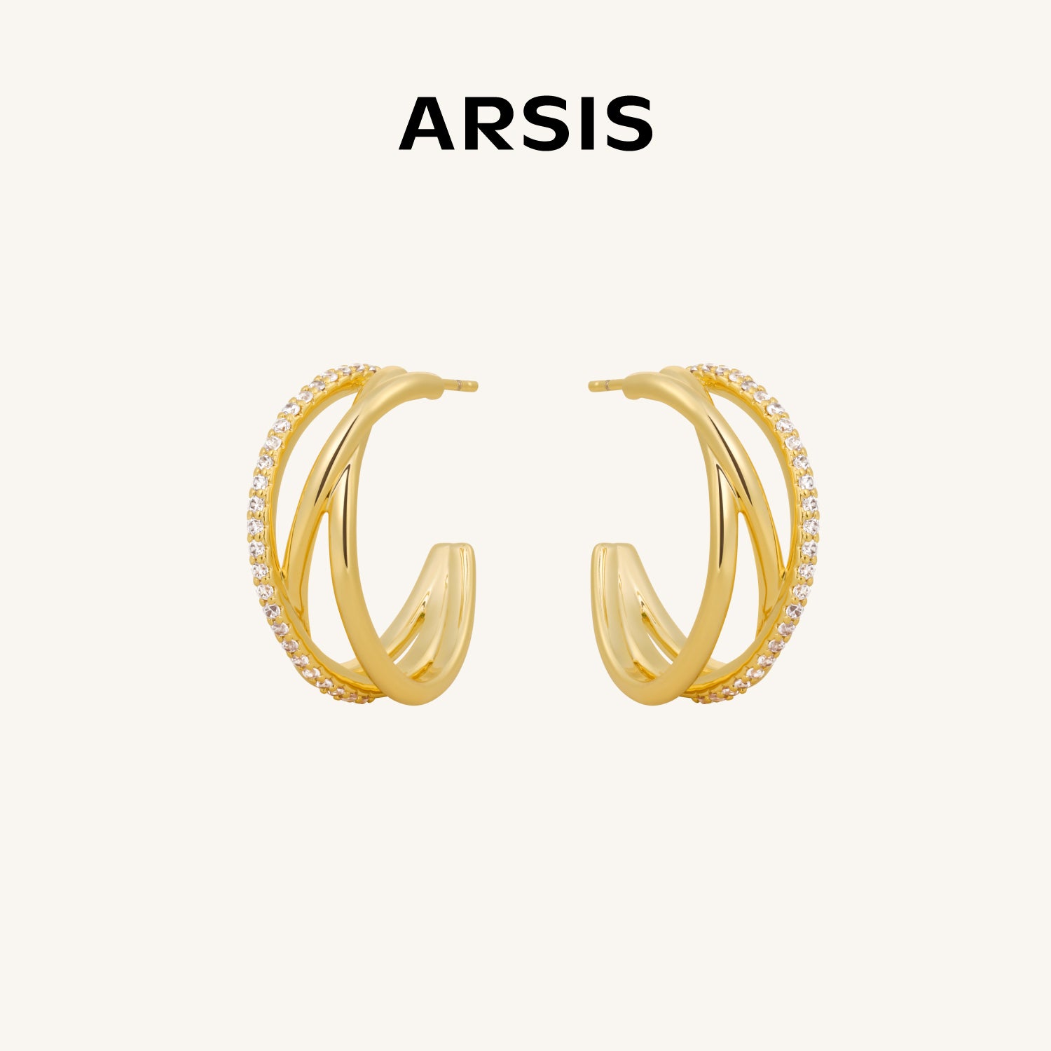 Lucia Swirl Statement Hoop Earrings