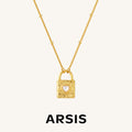 Mother of Pearl Padlock Pendant Necklace