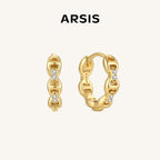 Signature Chain Link Small Hoop Earrings