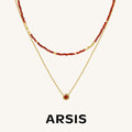 Felice Red Agate Twin-Layer Necklace