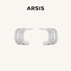 Lucia Triple-Illusion Stud Earrings