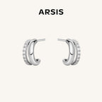 Lucia Pavé Duet Huggie Earrings