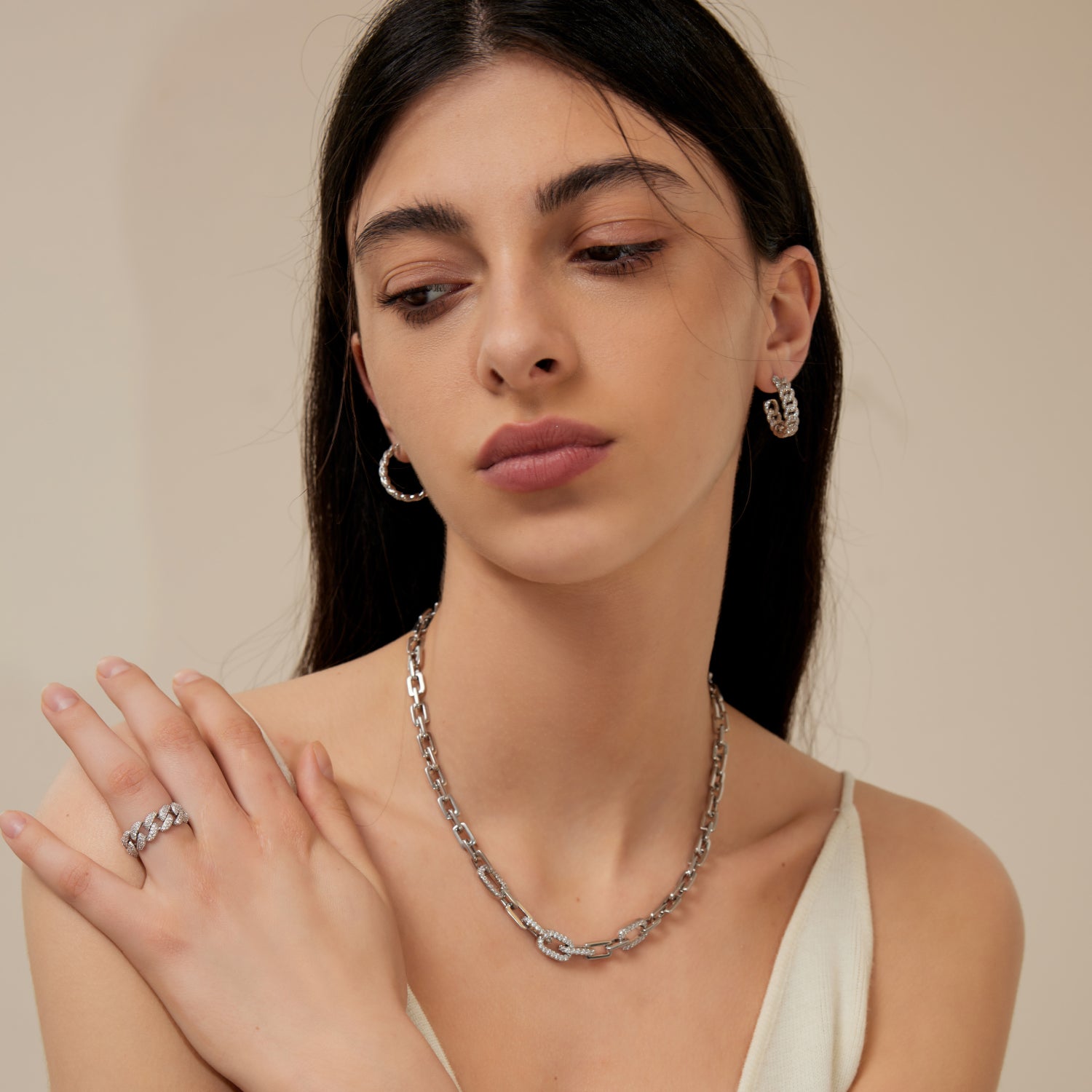 Mix & Match Cubic Zirconia Cuban Necklace
