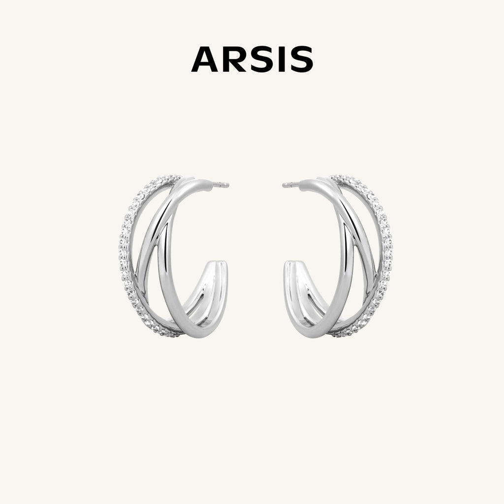 Lucia Swirl Statement Hoop Earrings