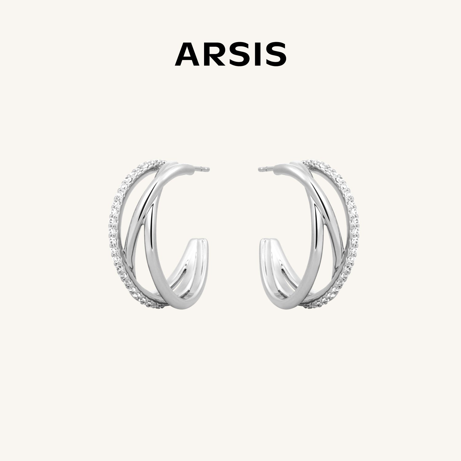 Lucia Swirl Statement Hoop Earrings