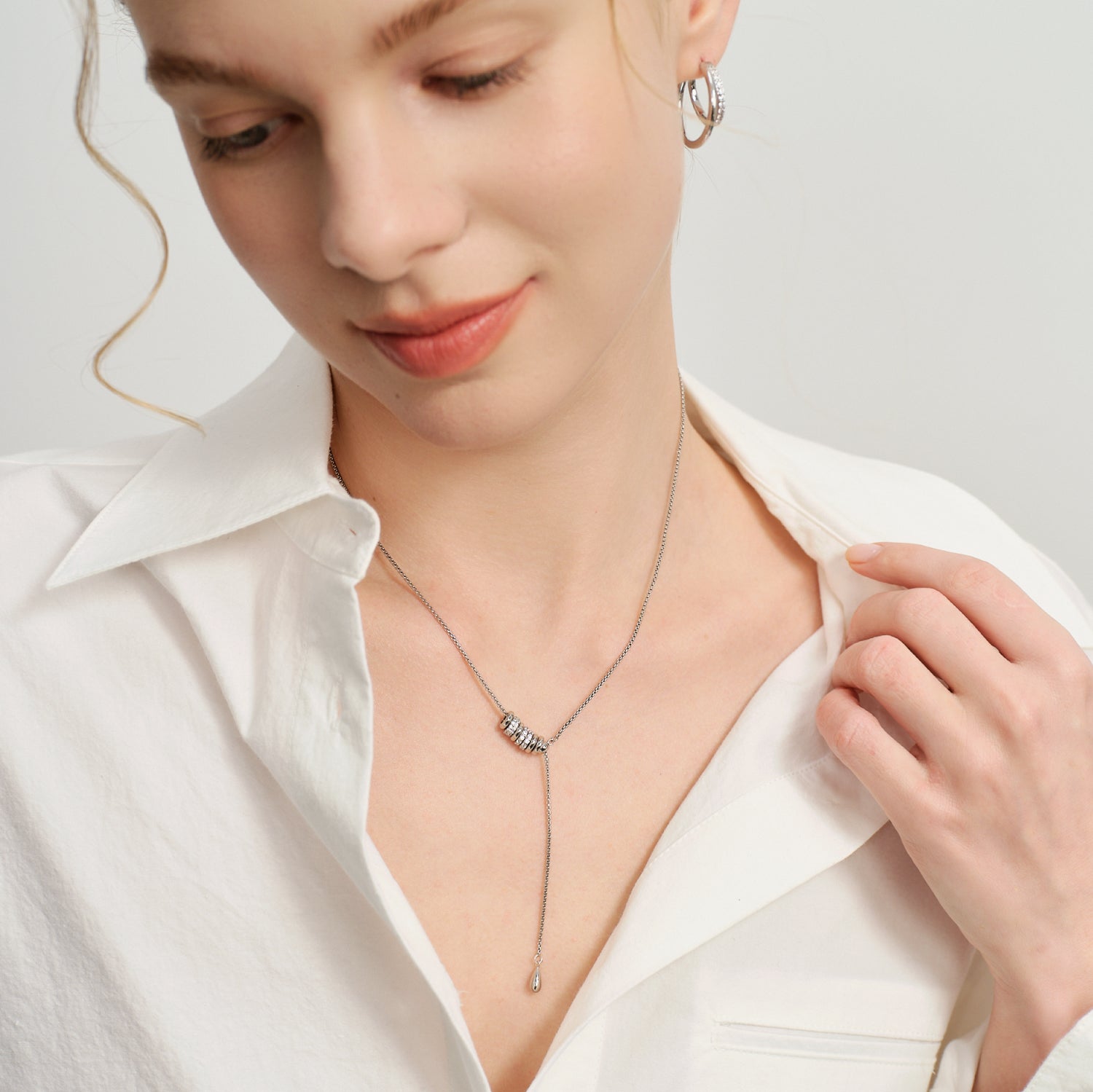 Lucia Slider Lariat Necklace