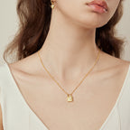 Mother of Pearl Padlock Pendant Necklace