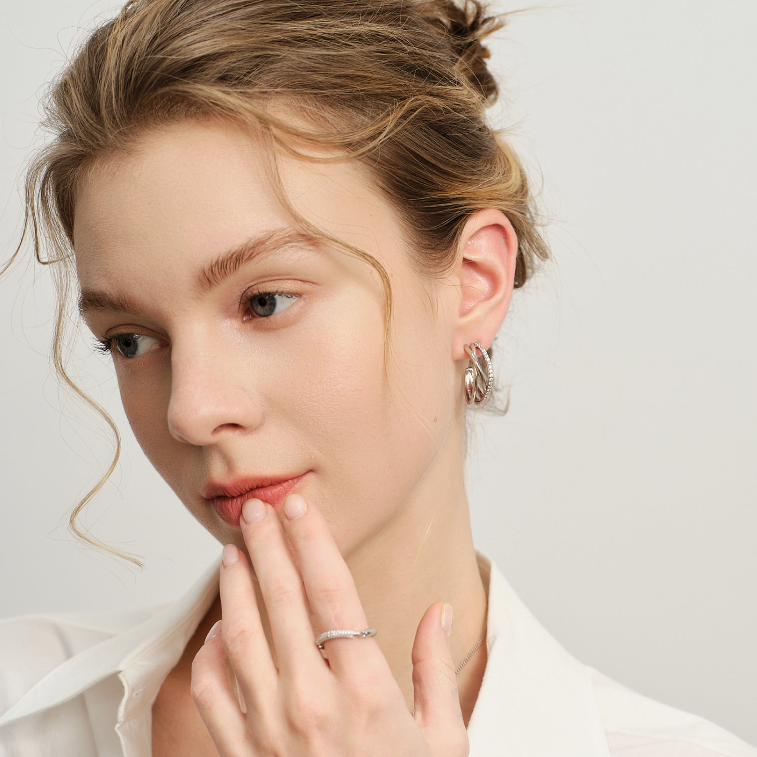 Lucia Swirl Statement Hoop Earrings