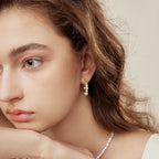 Innocence Age Shell Pearl Hoop Earrings