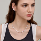 Crafted CZ Bobble Tennis Necklace