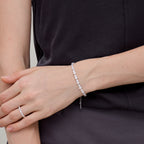 Crafted CZ Bobble Tennis Bracelet