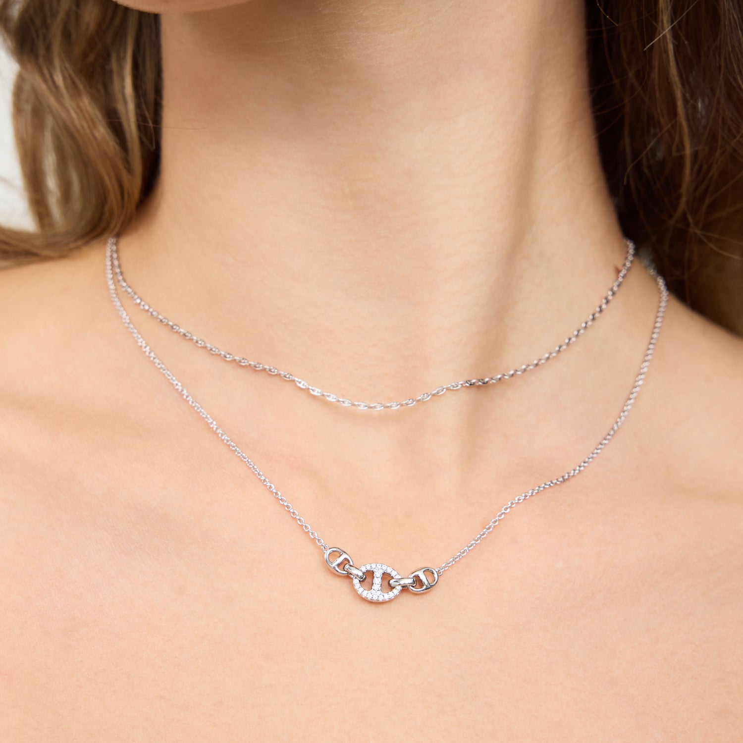 Signature Triple Interlock Necklace