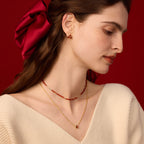 Felice Red Agate Twin-Layer Necklace