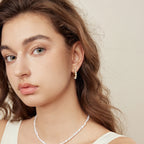 Innocence Age Shell Pearl Hoop Earrings