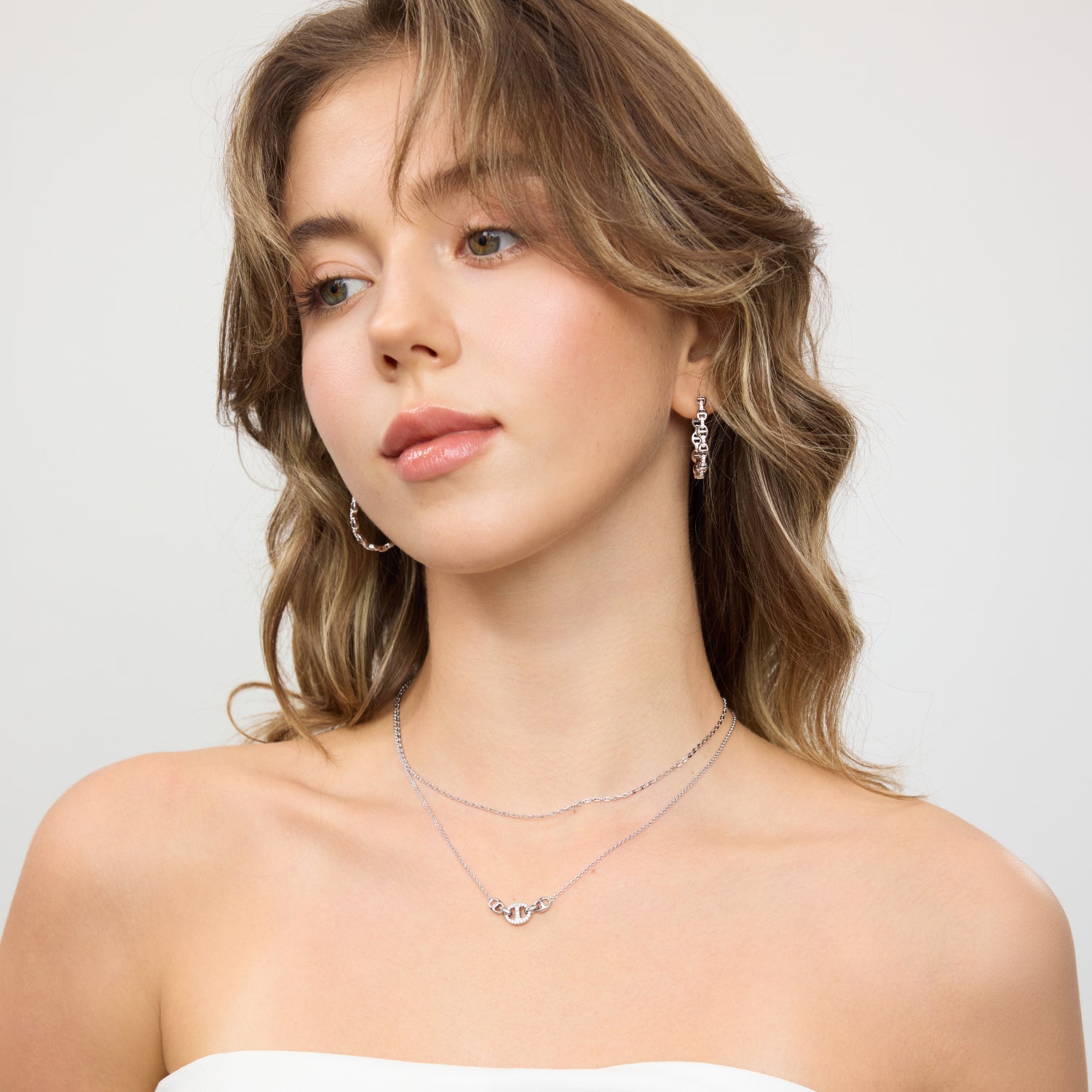 Signature Triple Interlock Necklace