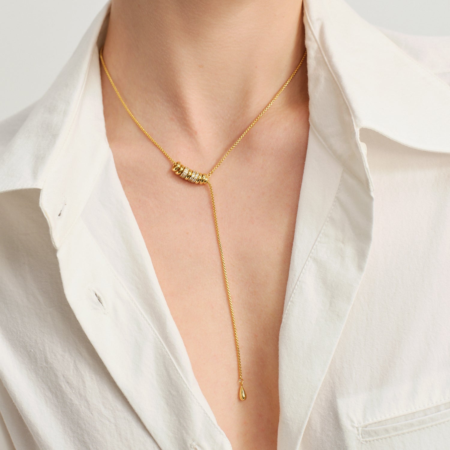 Lucia Slider Lariat Necklace