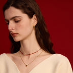 Felice Red Agate Twin-Layer Necklace