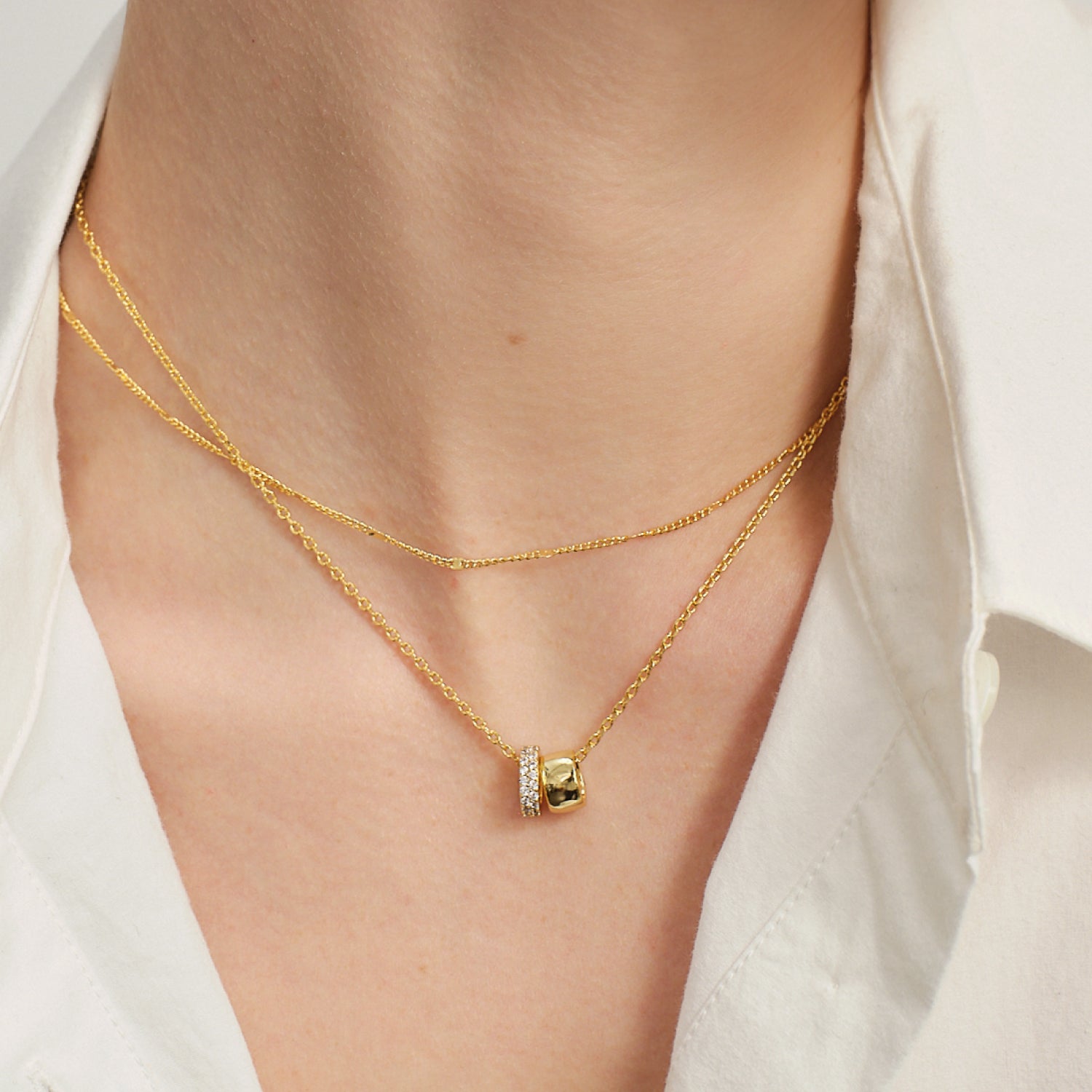 Lucia Double Chain Necklace