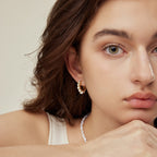 Innocence Age Shell Pearl Hoop Earrings