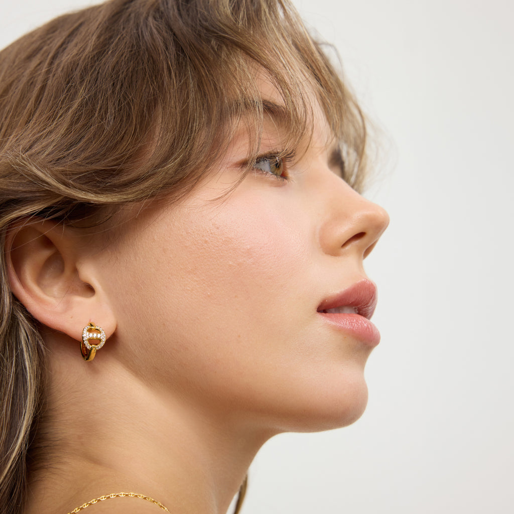 Mix & Match Signature Pavé Huggie Earrings