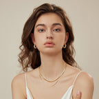 Crafted Pavé Pearl Huggie Earrings