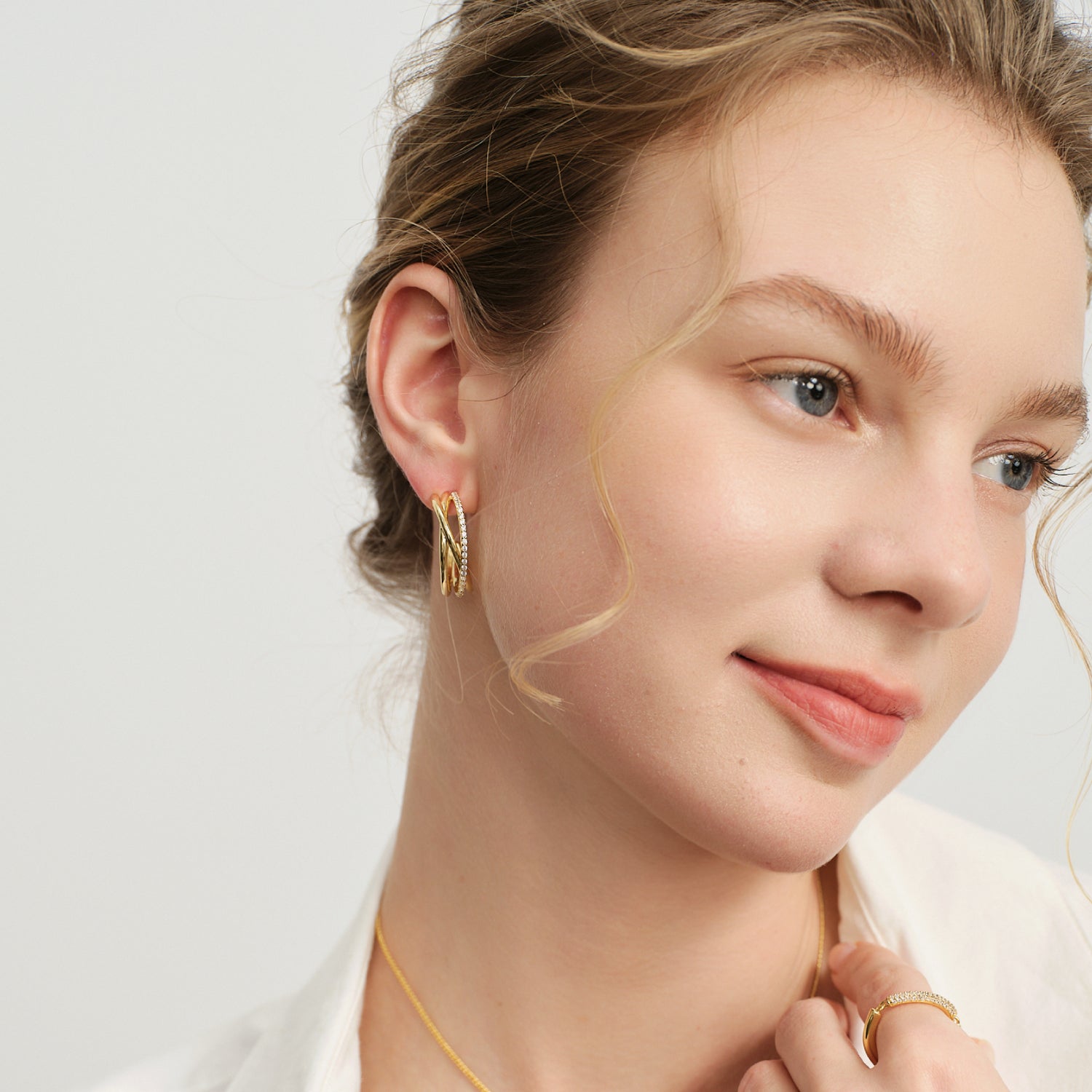 Lucia Swirl Statement Hoop Earrings