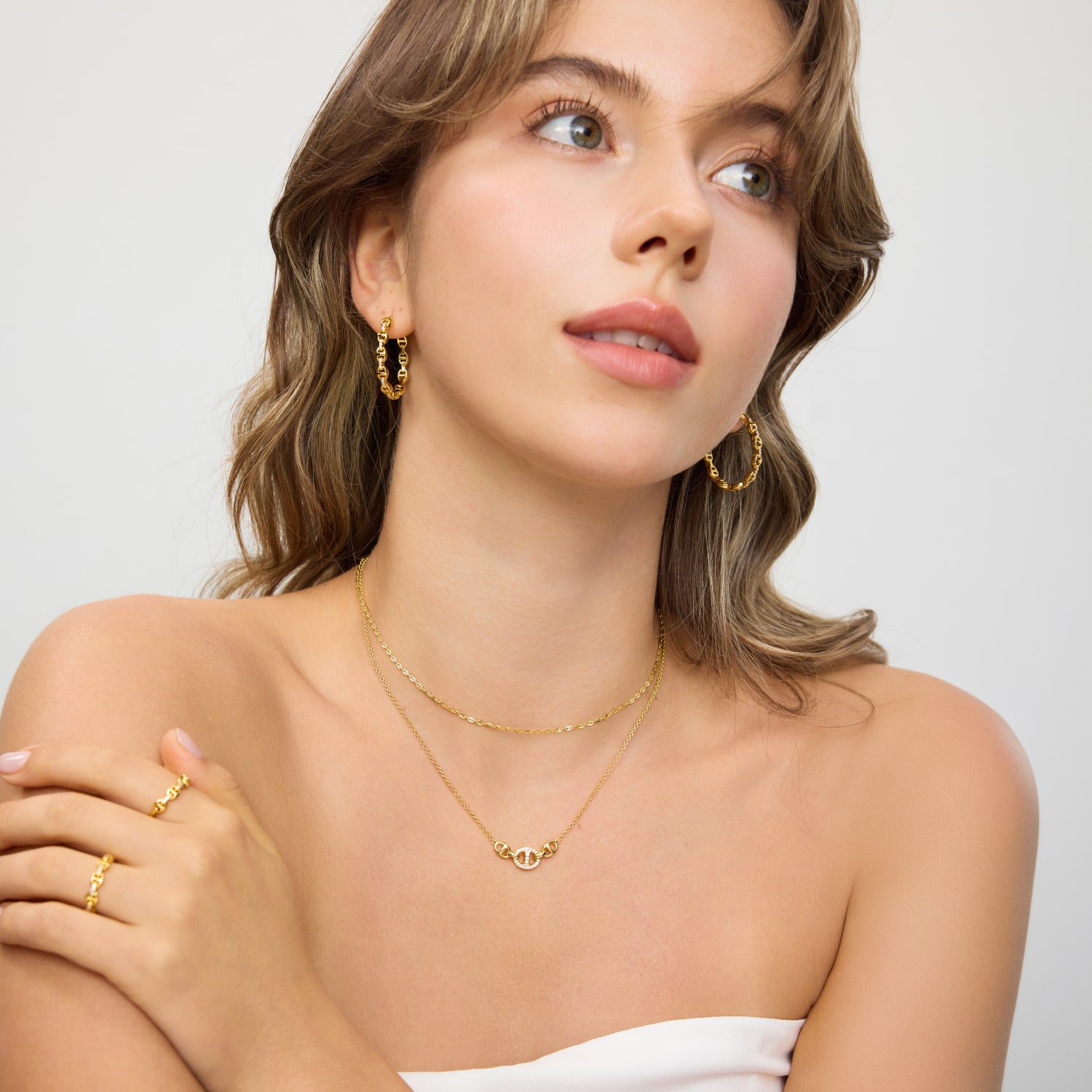 Signature Triple Interlock Necklace