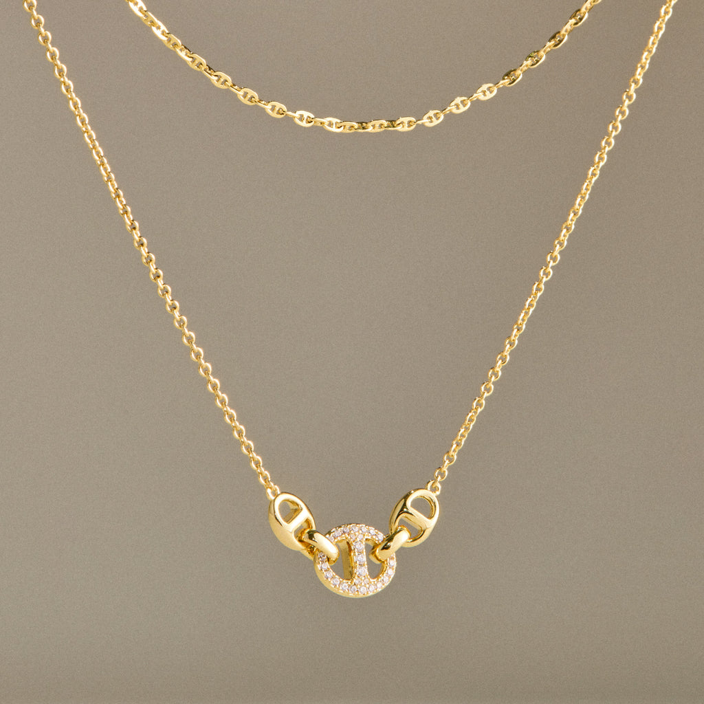 Signature Triple Interlock Necklace
