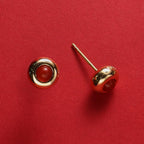 Felice Red Bean Stud Earrings
