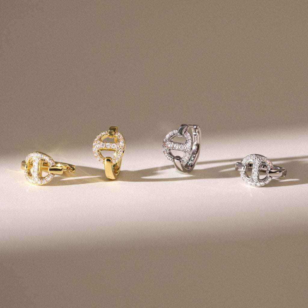 Mix & Match Signature Pavé Huggie Earrings