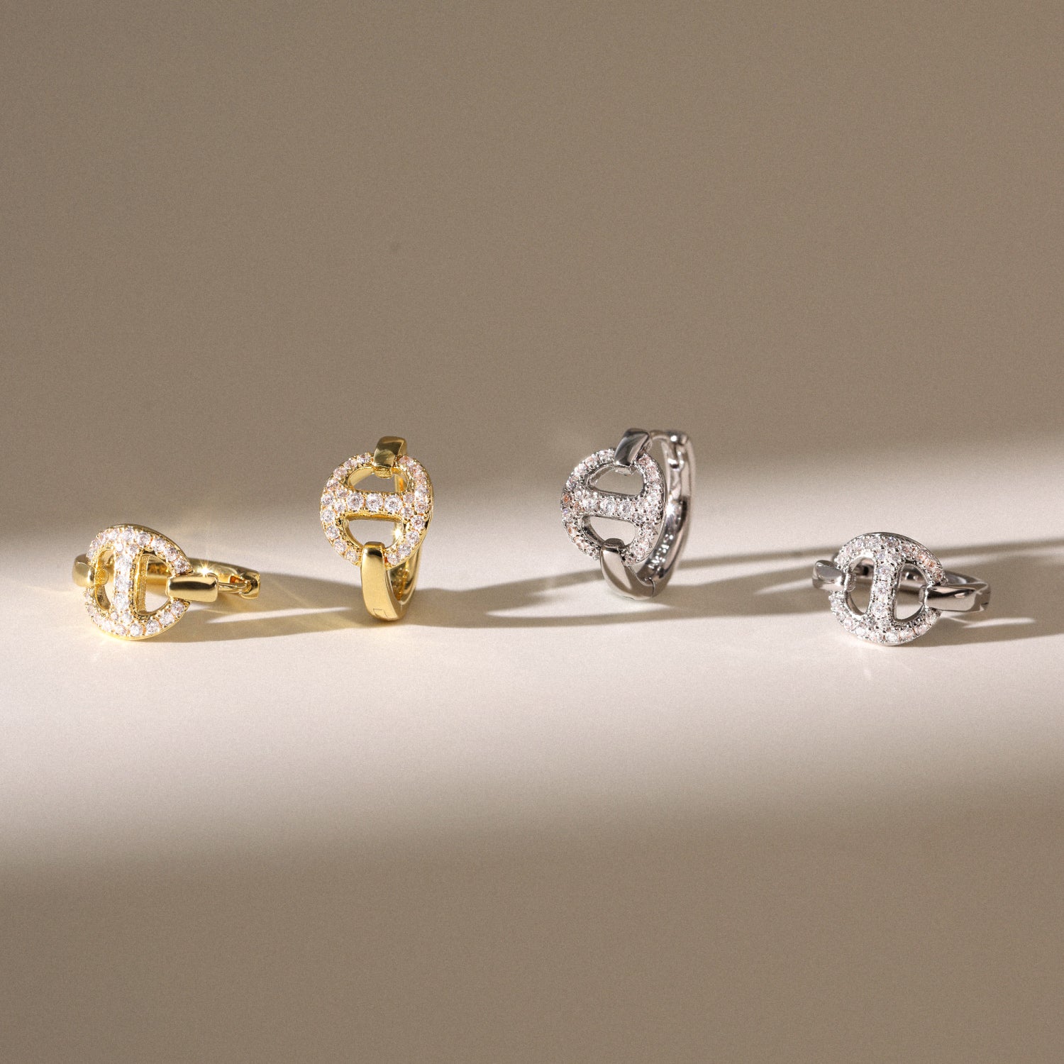 Mix & Match Signature Pavé Huggie Earrings