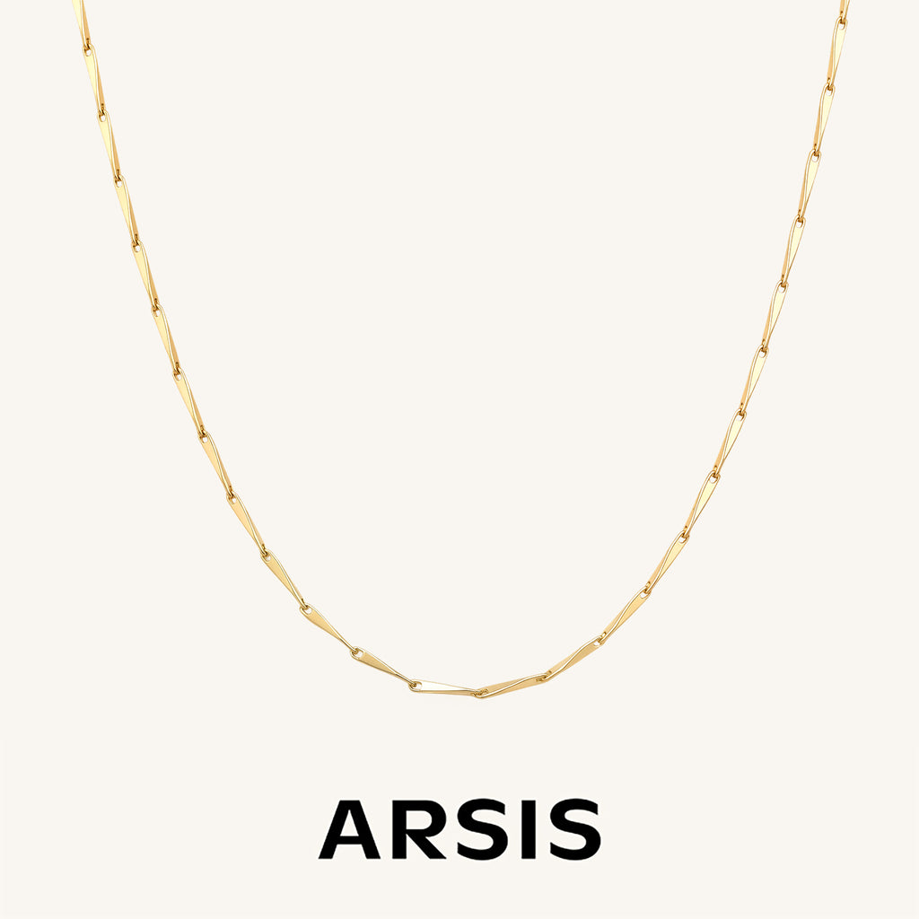 Wave Thin Chain Link Necklace