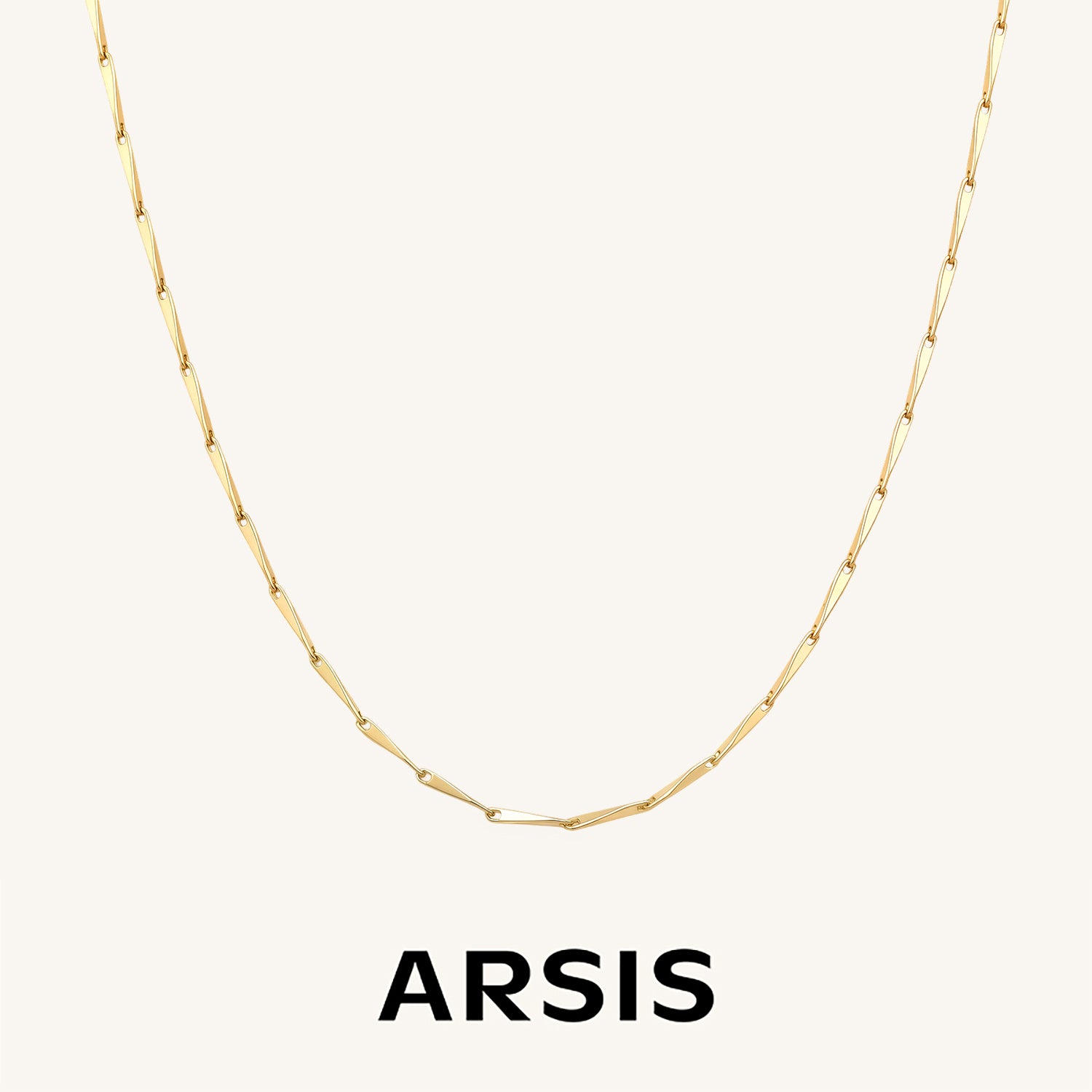 Wave Thin Chain Link Necklace