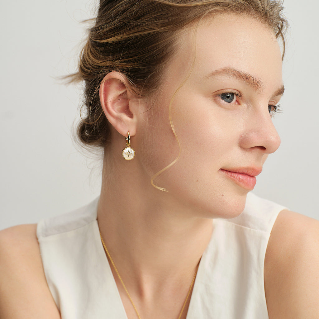 Lucky Star Huggie Earrings