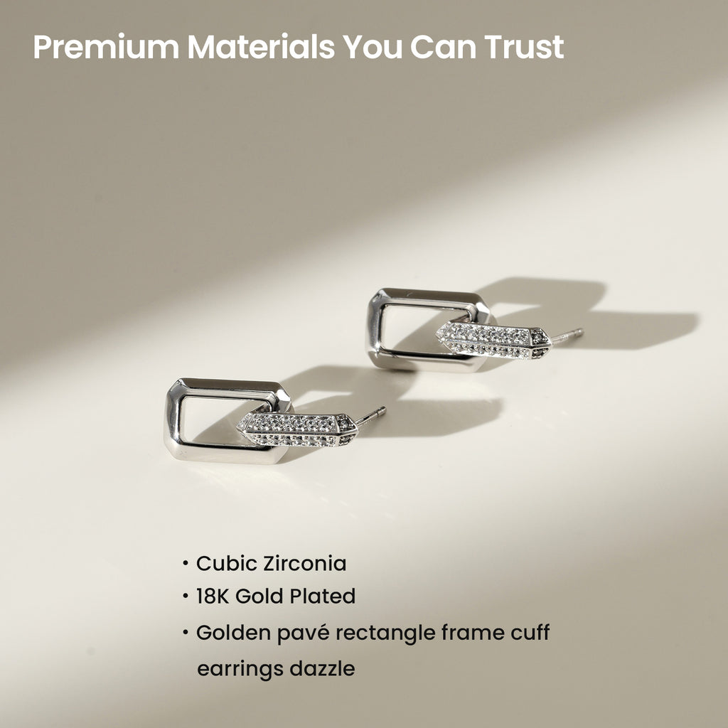 Mix & Match CZ Rectangular Earrings