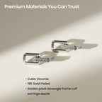 Mix & Match CZ Rectangular Earrings