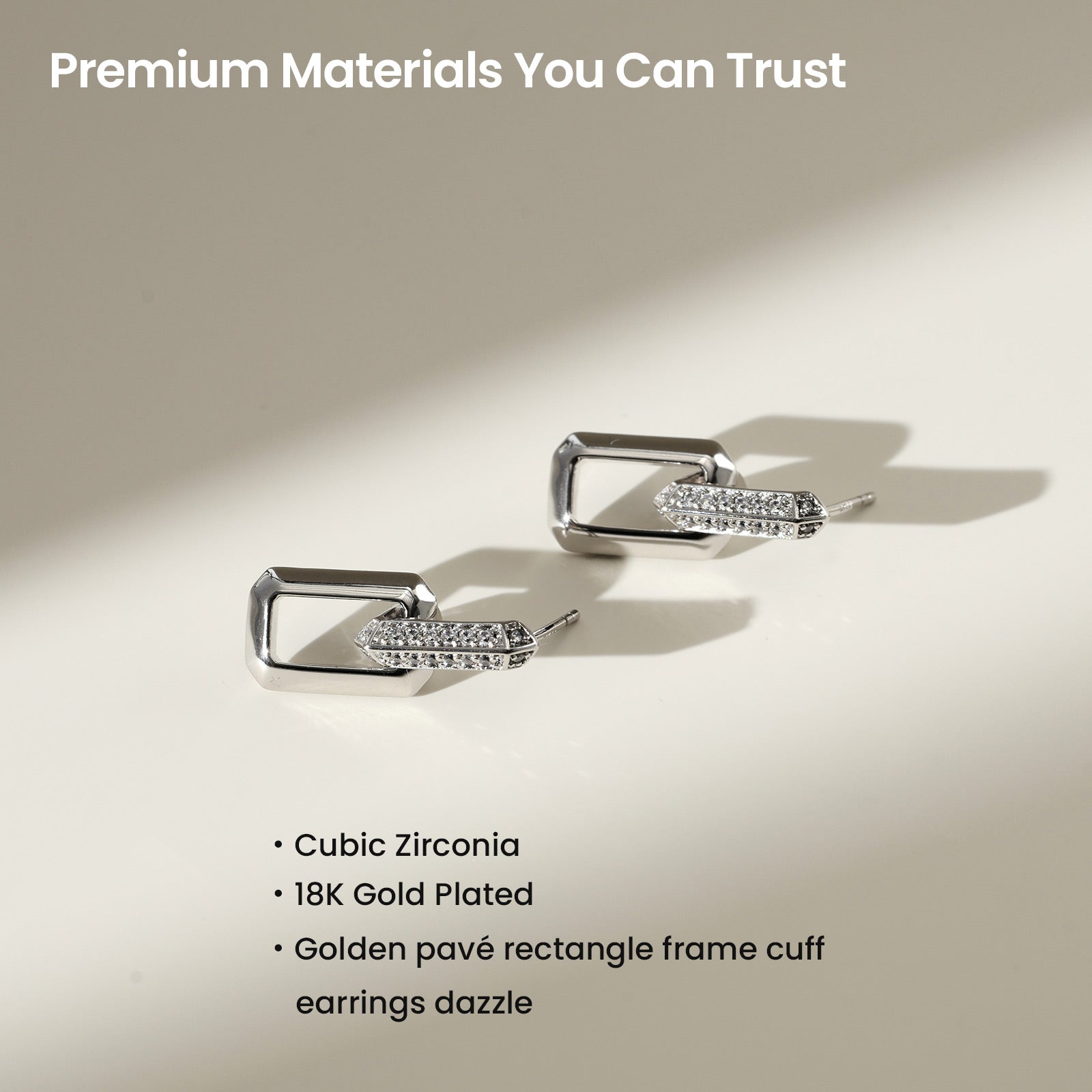 Mix & Match CZ Rectangular Earrings