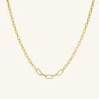 Pavé Paperclip Chain Necklace