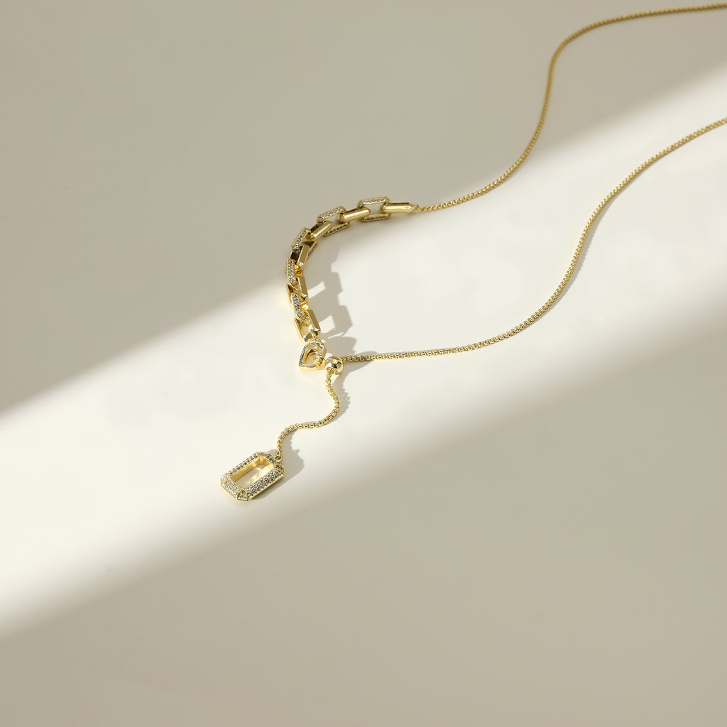 Medium Paperclip Lariat Necklace