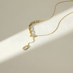 Medium Paperclip Lariat Necklace