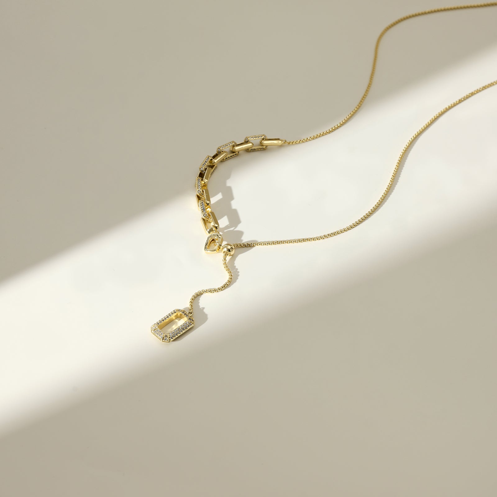 Medium Paperclip Lariat Necklace