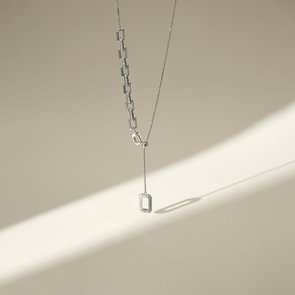 Medium Paperclip Lariat Necklace