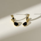 Black Agate Teardrop Earrings