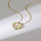 Symbolic Heart Cross Pendant Necklace