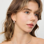 Lucia Pavé Medium Hoop Earrings
