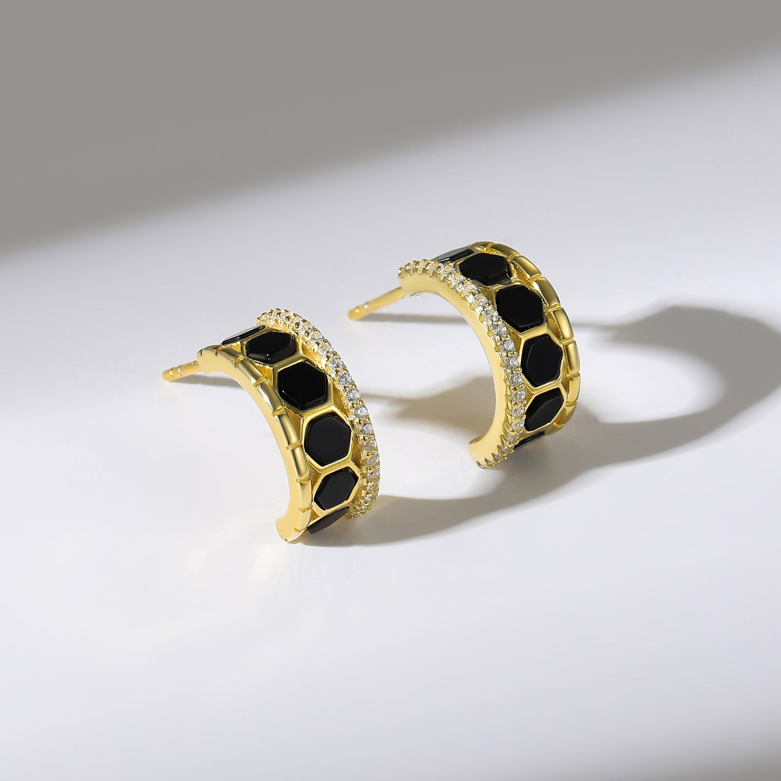 Innocence Age Hexagon Hoop Earrings