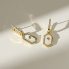 Innocence Age Statement Shield Huggie Earrings
